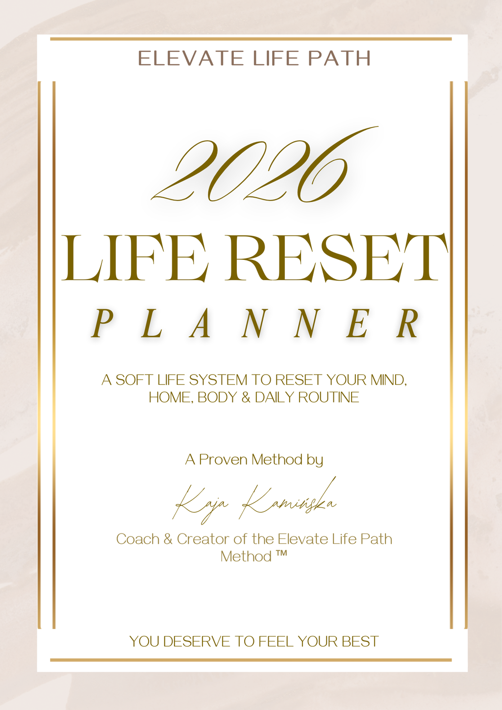 2026 Life Reset Planner