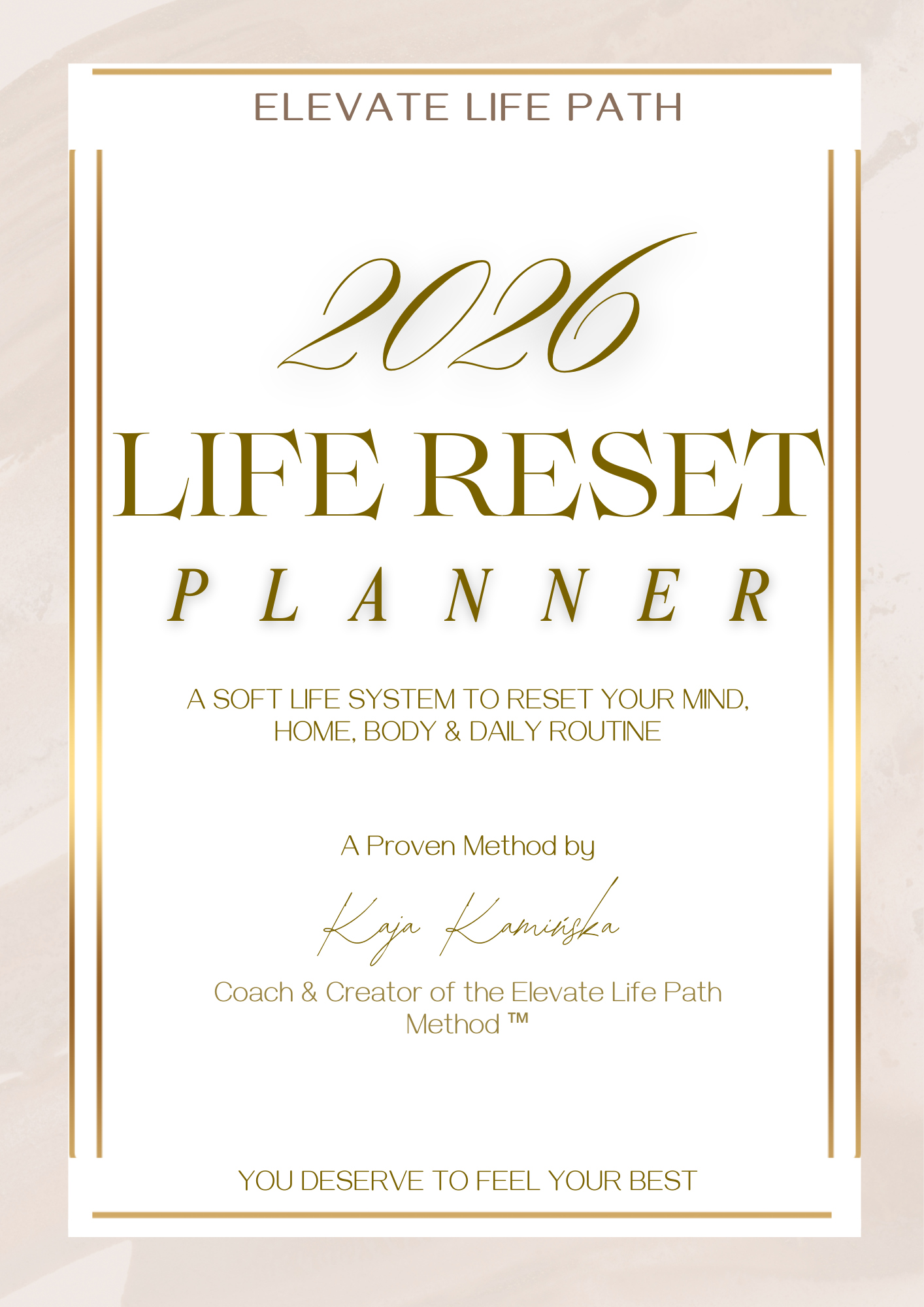 2026 Life Reset Planner